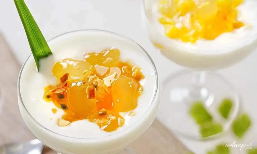 alt text: Hình ảnh món sữa chua hạt đác