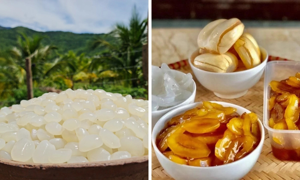 alt text: Hình ảnh so sánh hạt đác và hạt thốt nốt