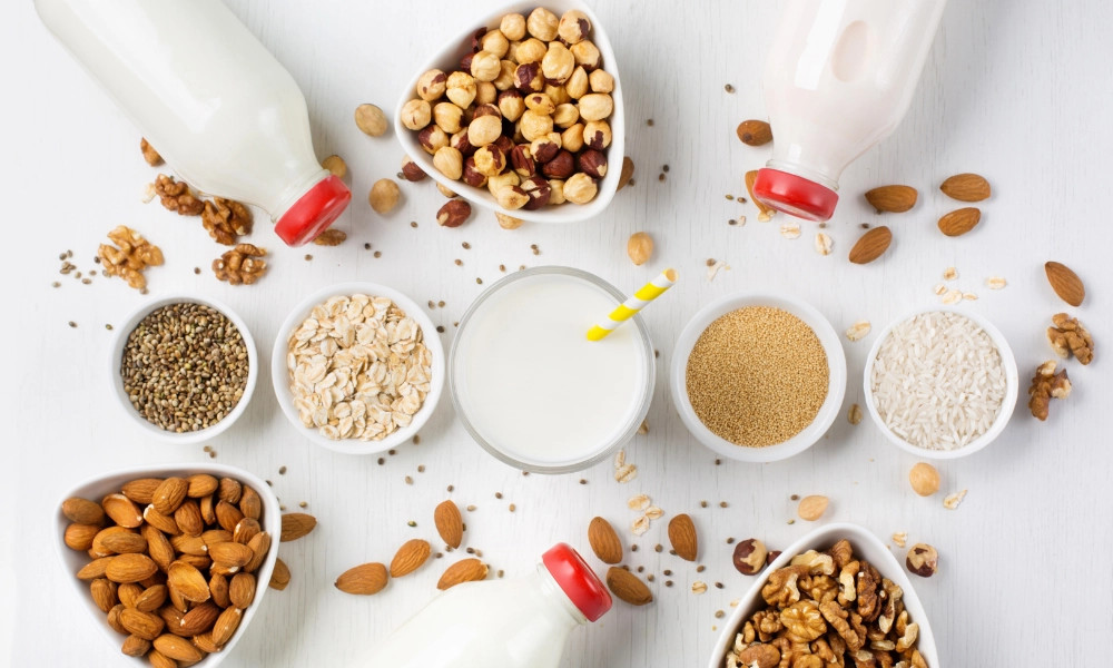 alt text: Nguyên liệu làm sữa hạt