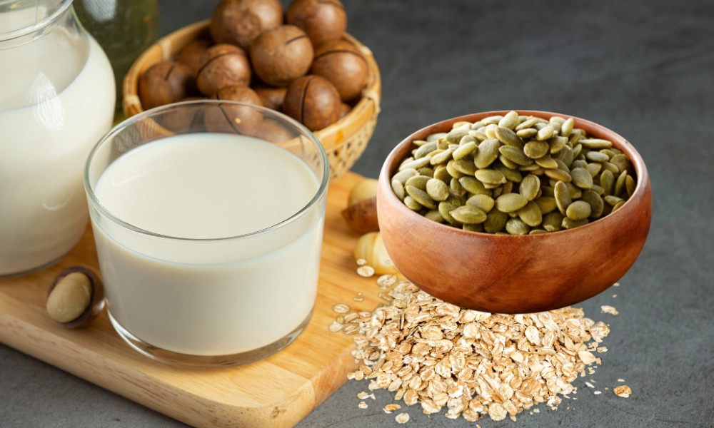 Alt text: Sữa hạt bí yến mạch macca bổ dưỡng