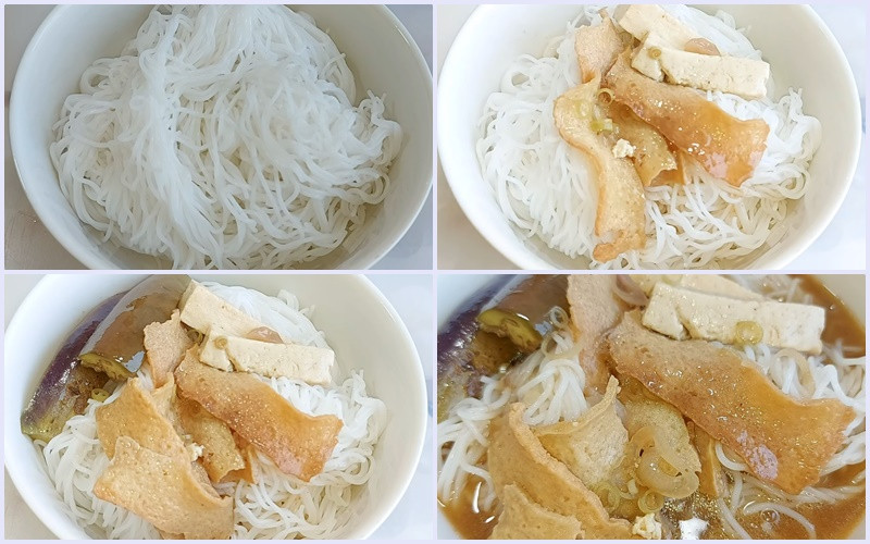 Bún mắm chay hoàn chỉnh
