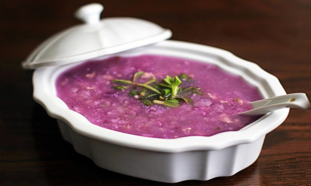 Canh bổ máu cho bé - Canh khoai mỡ chay