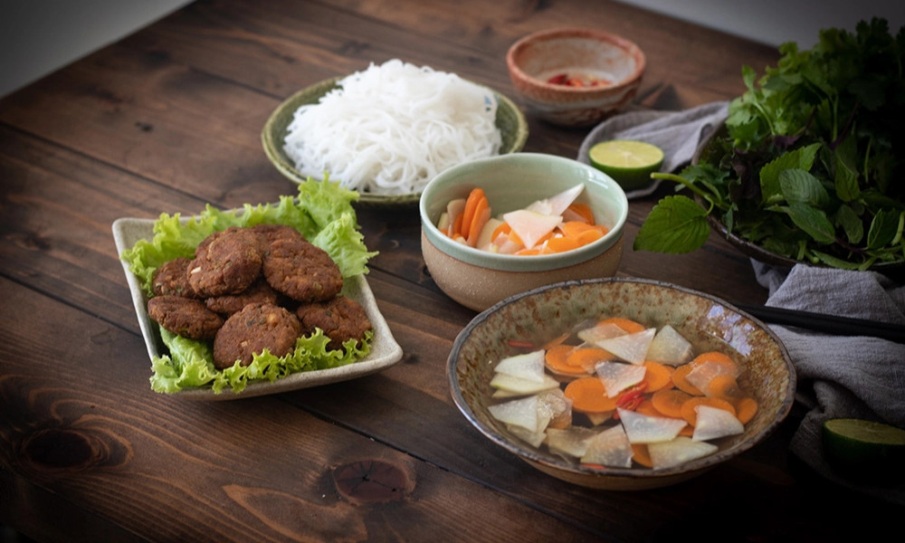 Chả chay sau khi nướng