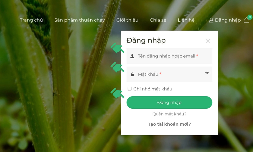 Đăng nhập tài khoản