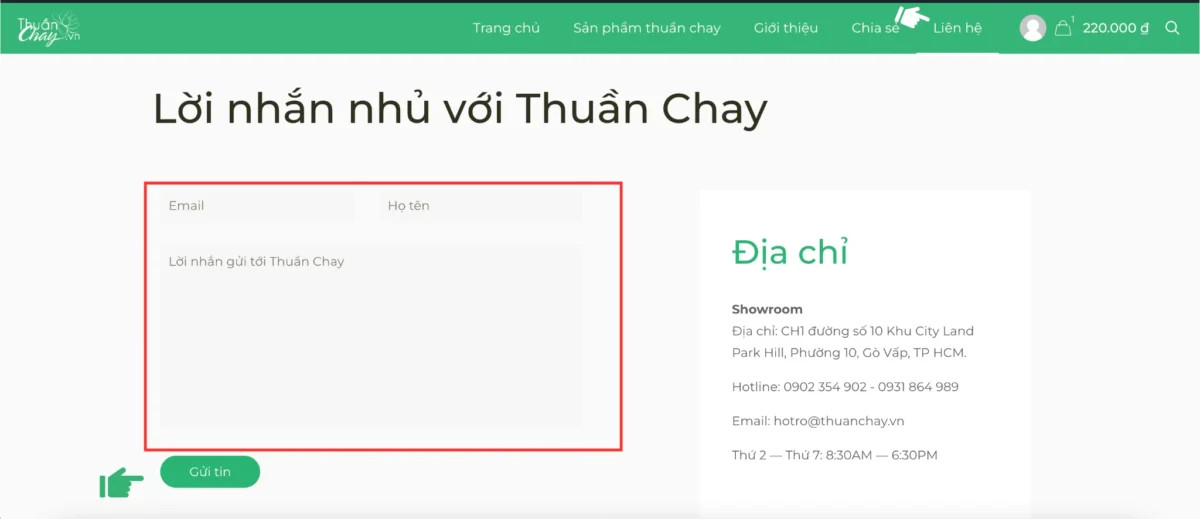 Liên hệ Thuần Chay