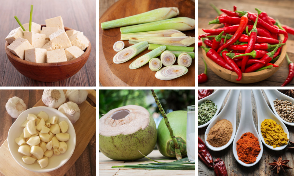 Nguyên liệu làm đậu hũ kho sả ớt