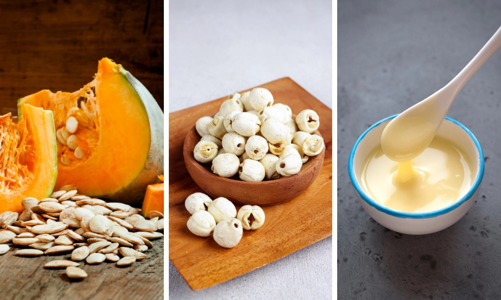 Nguyên liệu sữa bí đỏ hạt sen