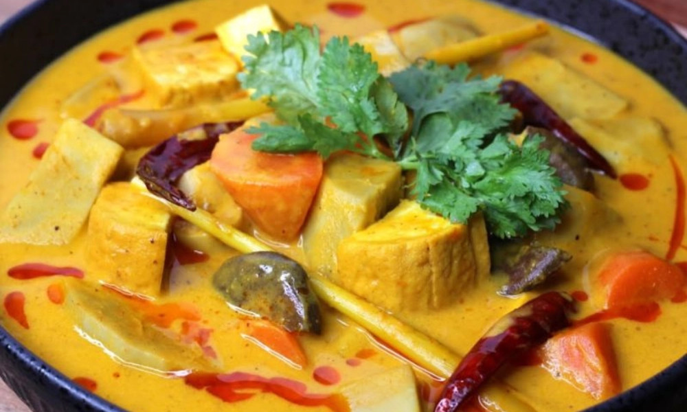 thành phẩm món cà ri chay 