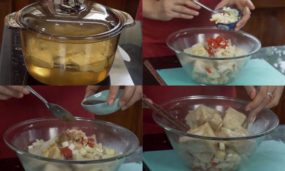 Ướp mít non với gia vị